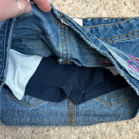 GIRLS So Jean skort size 7 adjustable waist - Picture 6 of 11